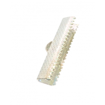268203 - 3471052682037 - Graine créative - Embout fermoir pour ruban et miyuki 25mm Argenté x10 - 3