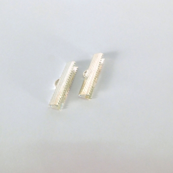 268203 - 3471052682037 - Graine créative - Embout fermoir pour ruban et miyuki 25mm Argenté x10 - 2