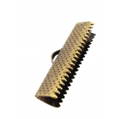 Embout fermoir pour ruban et miyuki 25mm Bronze x10