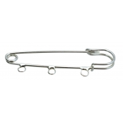 Epingles broches 3 trous Argent 3 pièces