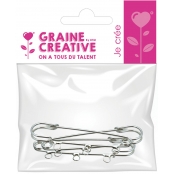 Epingles broches 3 trous Argent 3 pièces