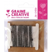 Chaîne maille jaseron Ø2mm Anthracite Au mètre