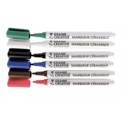Marqueur céramique Couleurs vintage 6 pièces