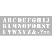 Pochoir 15 x 40 cm Alphabet n°1