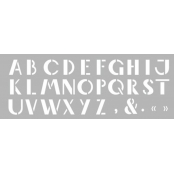 Pochoir 15 x 40 cm Alphabet n°4