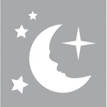 226405 - 3471052264059 - Graine créative - Pochoir 8 x 8 cm Lune étoile - France