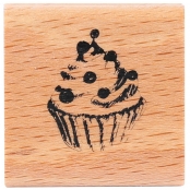 Tampon en bois Cupcake