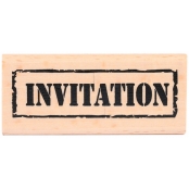 Tampon en bois Invitation