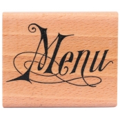 Tampon en bois Menu 1