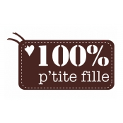Tampon en bois 100% p\'tite fille
