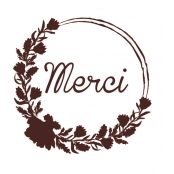 Tampon en bois Remerciement