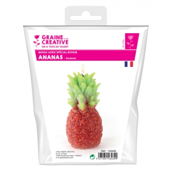 143430 - 3471051434309 - Graine créative - Moule à bougie en latex Ananas - France - 3
