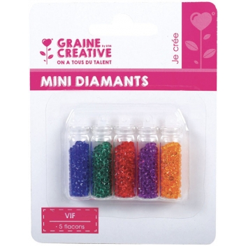 269030 - 3471052690308 - Graine créative - Microbilles Mini diamants vif 5 flacons