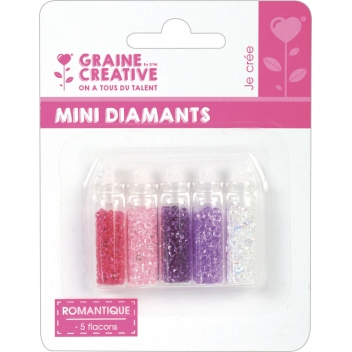 269033 - 3471052690339 - Graine créative - Microbilles Mini diamants romantique 5 flacons