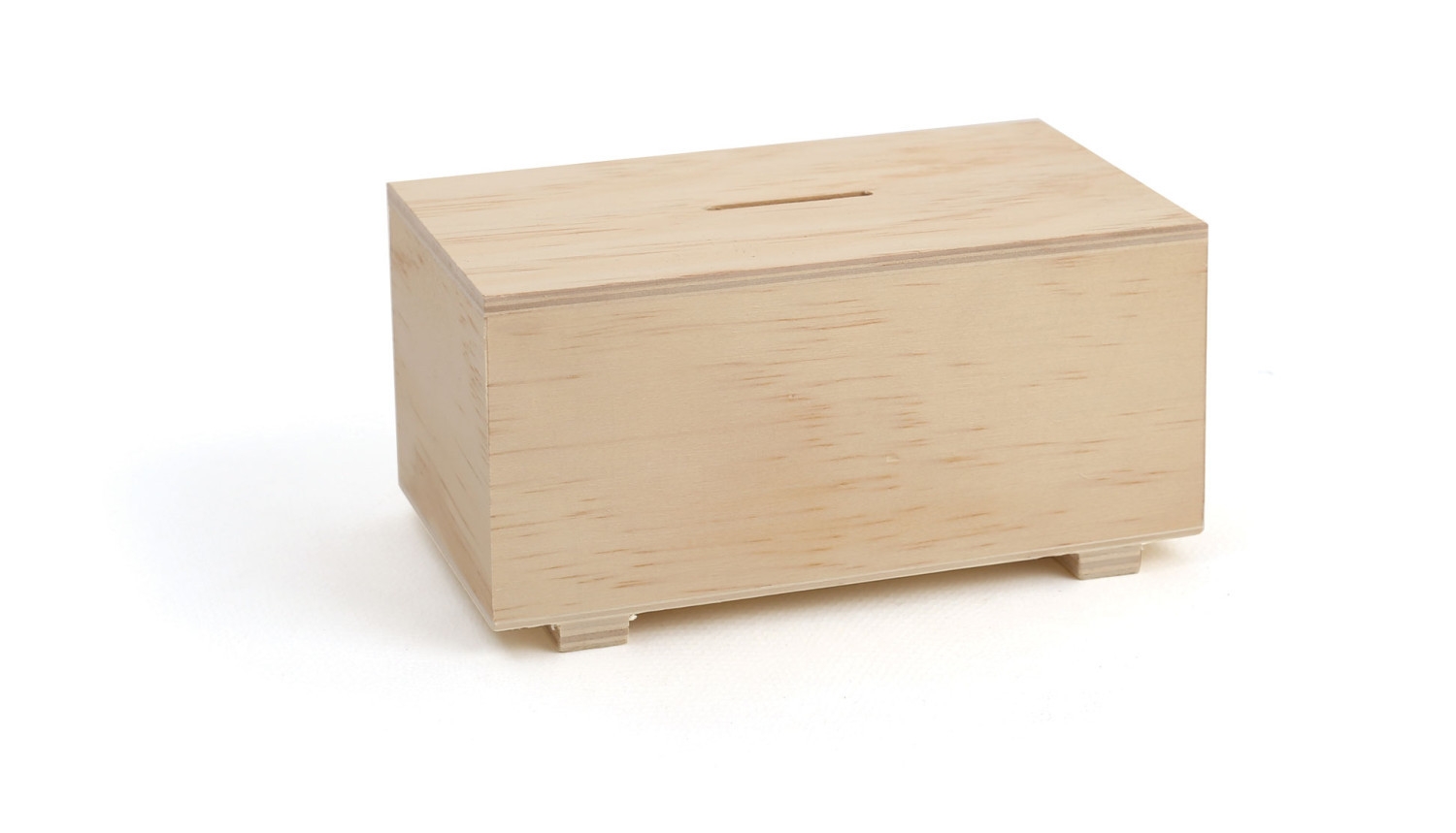 Tirelire en bois rectangulaire - Graine créative référence 100951