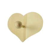 Patère Coeur en bois 15cm