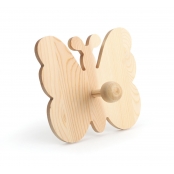 Patère Papillon en bois 14 cm