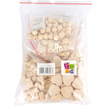 100893 - 3532431008937 - Graine créative - Perle en bois fantaisie assorties 300 pièces