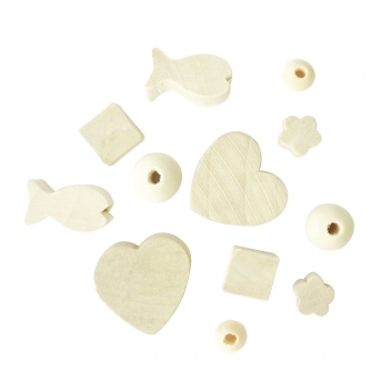 100893 - 3532431008937 - Graine créative - Perle en bois fantaisie assorties 300 pièces - 2