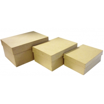 650403 - 3532436504038 - Graine créative - Boîtes gigognes rectangles papier mâché (x3) - 5