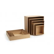 Boîtes gigognes carrées papier mâché (x5)