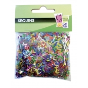 Paillettes sequin alphabet coloris assortis 15gr