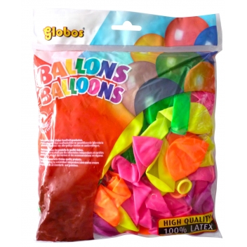 500306 - 7501060418130 - Graine créative - Ballons de baudruche gonflables néon 100 pièces - 2