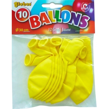 500312 - 8711194000951 - Graine créative - Ballons de baudruche gonflables Jaune 10 pièces