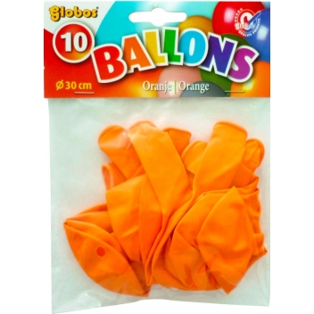 500313 - 8711194001446 - Graine créative - Ballons de baudruche gonflables Orange 10 pièces