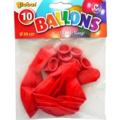 Ballons de baudruche gonflables Rouge 10 pièces