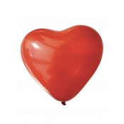 Ballons de baudruche gonflables Rouge Coeur (x10)