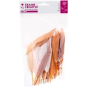 Plumes d\'indien pour activités enfant Camaieu beige 15cm