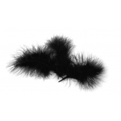 Plumes marabout noires 10 plumes 18cm