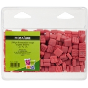 Mosaique en pâte de verre Mat Rouge 500g