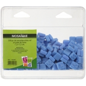 Mosaique en pâte de verre Mat Bleu vif 500g