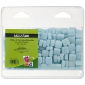 Mosaique en pâte de verre Mat Bleu clair 500g