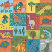 Serviette Dino world 20 pièces