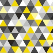 Serviette Triangles yellow/black 20 pièces