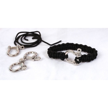 540124 - 3532435401246 - Paracord - Fermoirs en métal argenté 3cm (idéal pour Paracord) x2 - 3