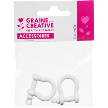 540127 - 3532435401277 - Paracord - Fermoirs en métal Blanc (idéal pour Paracord) 2 pièces 3cm