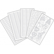lot de 10 peel off's or et argent - mariage