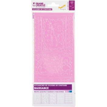 501502 - 3532435015023 - Peel Off's - lot de 10 peel off's rose et bleu - naissance - 7
