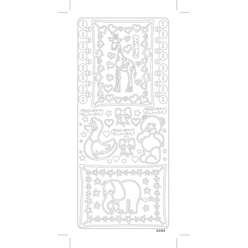 501502 - 3532435015023 - Peel Off's - lot de 10 peel off's rose et bleu - naissance - 6