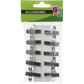 Épingles à clip adhesif 2,8cm (10 pièces)