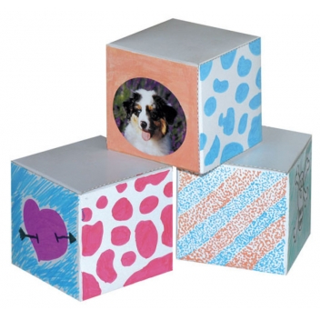 660120 - 3532436601201 - Graine créative - Cubes en carton à monter 6cm 20 pièces - 4