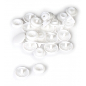 Boutons pression résine Blanc (10 boutons)