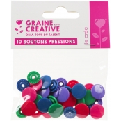 10 pressions resine coloris vif