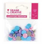 10 pressions resine coloris pastel