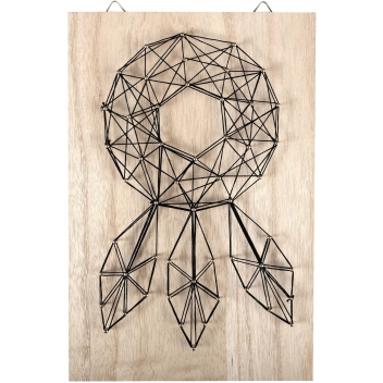 100656 - 3532431006568 - Graine créative - Tableau de fil tendu String Art Attrape-rêve 20x30cm