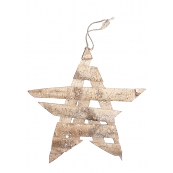 107600 - 3532431076004 - Graine créative - Suspension étoile en bois brut 35cm - 3